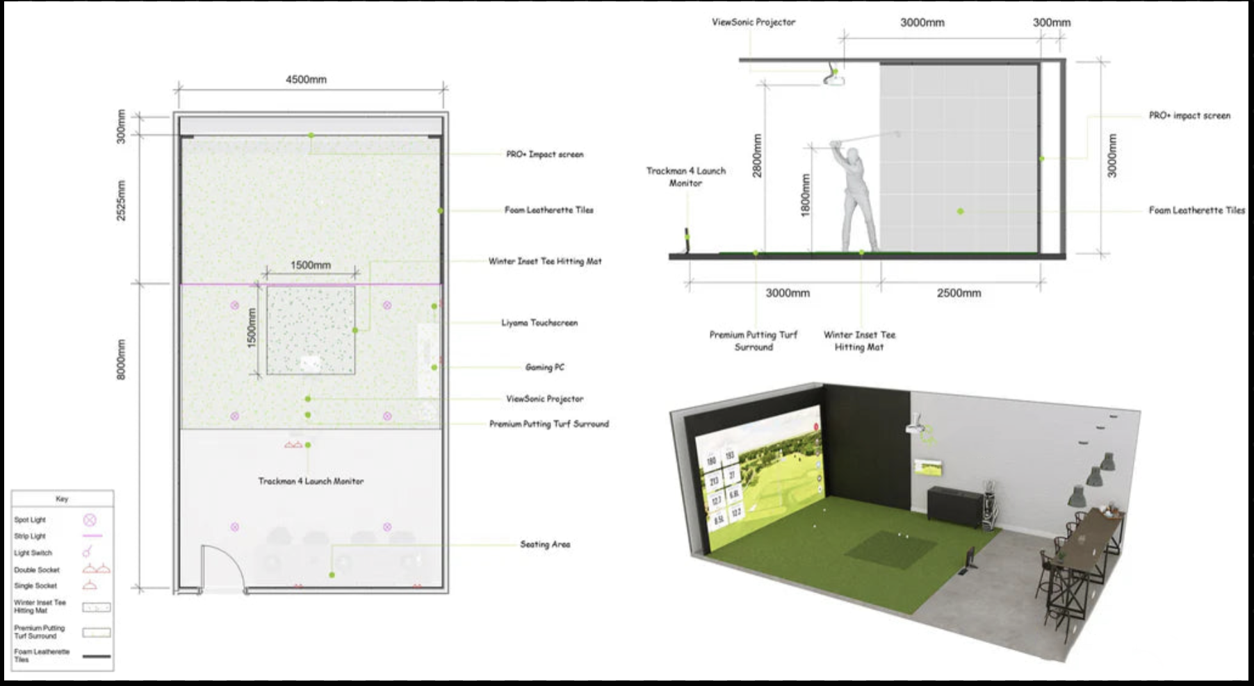 Virtueel CAD-advies - Golf Simulator Ontwerp